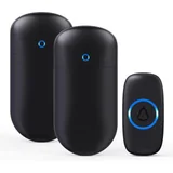 Black, 1 button + 2 receivers