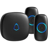 Black, 2 buttons + 1 receiver