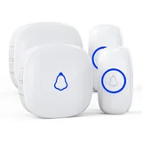White, 2 buttons + 2 receivers