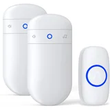 White, 1 button + 2 receivers