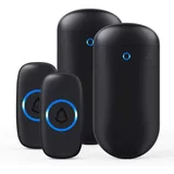 Black, 2 buttons + 2 receivers