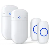 White, 2 buttons + 2 receivers