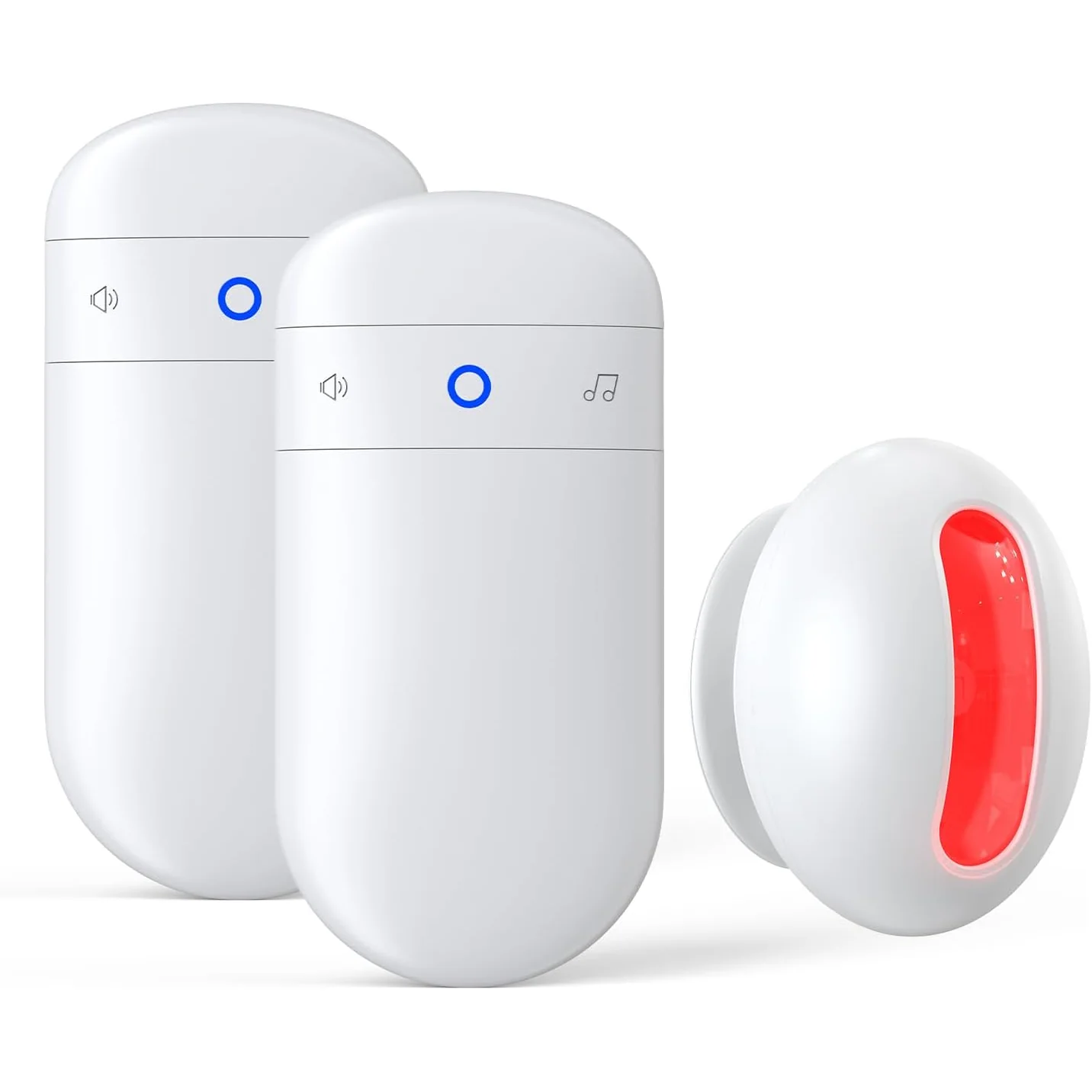 SECRUI Motion Sensor Chime, white, 1 sensor + 2 receivers