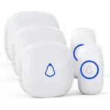 White, 2 buttons + 3 receivers