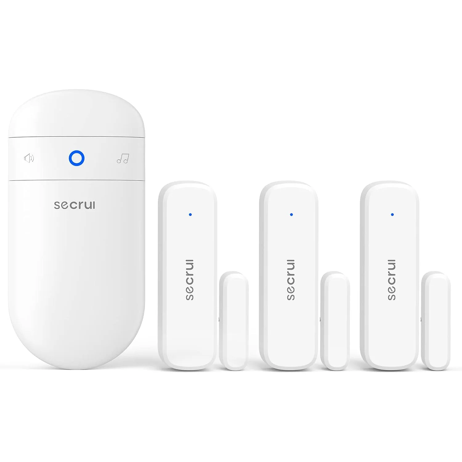SECRUI Capsule Door Open Chime, white, 3 sensors + 1 receiver
